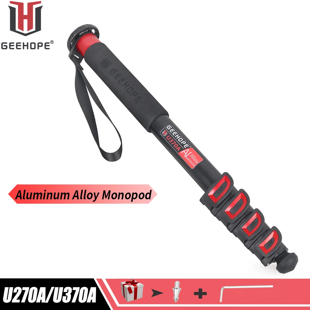 Geehope-professional Video Câmera Stand Alumínio Liga Monopé Seção Leg Fit para Canon Nikon Gopro Dslr Camcorder U270a U370a