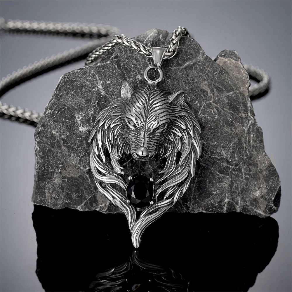 Collana Uomo Viking Con Lupo Norreno In Argento Sterling: Amuleto Portafortuna, Regalo Per Uomini - 2