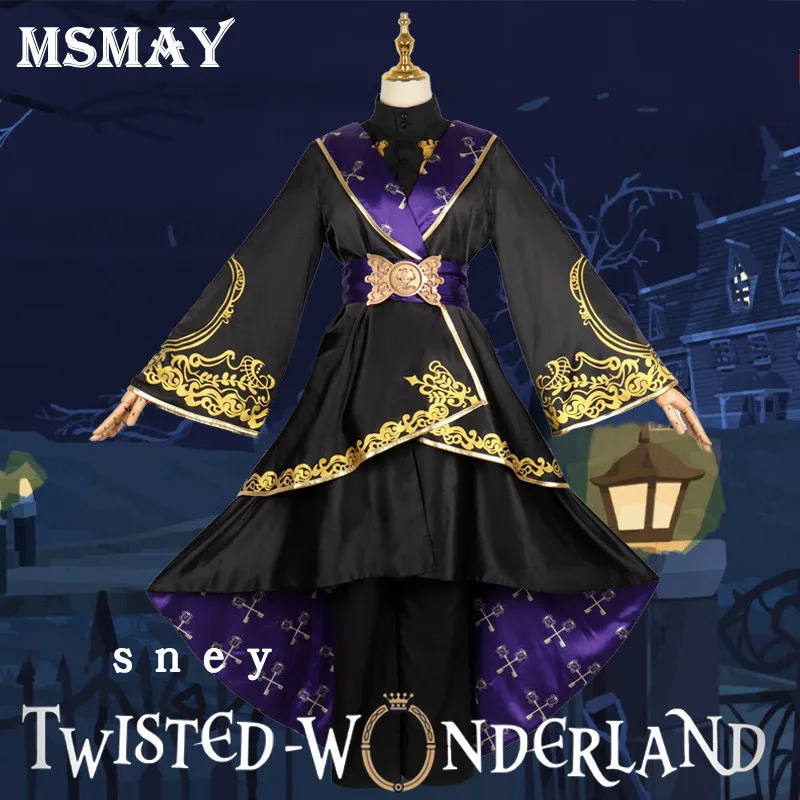 

Game Twisted Wonderland Cosplay Costume Male Girl Kimono Dress Uniform Halloween Carnival Fancy Dress