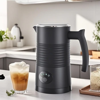 4 in 1 Electric Milk Frother 350ML Automatic Hot and Cold Foam Maker for Coffee Latte Cappuccino Macchiato Hot Chocolate 1