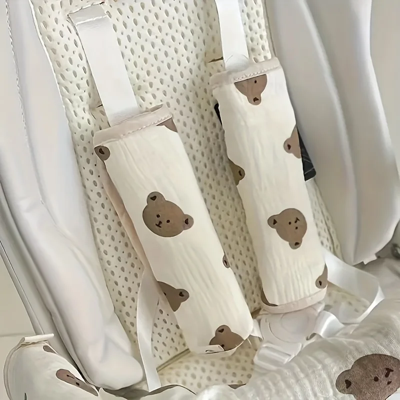 Stroller Armrest Cover Fence Protector Baby Safety Stroller Seat Belt Shoulder Cover Cotton Gauze Stroller Handlebar Sleeve Stroller Armrest Cover Fence Protector Baby Safety Stroller Seat Belt Shoulder Cover Cotton Gauze Stroller Handlebar Sleeve