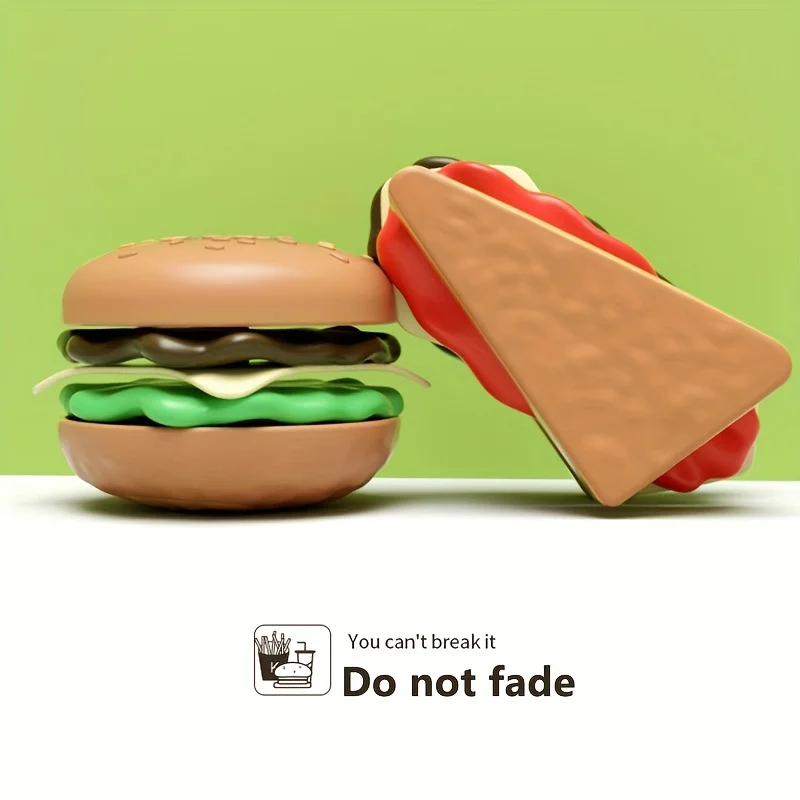 1 Set Detachable Snack Hamburger Plastic Pretend Toy Play House Food Sets for Kids Kitchen Toy Birthday Gift