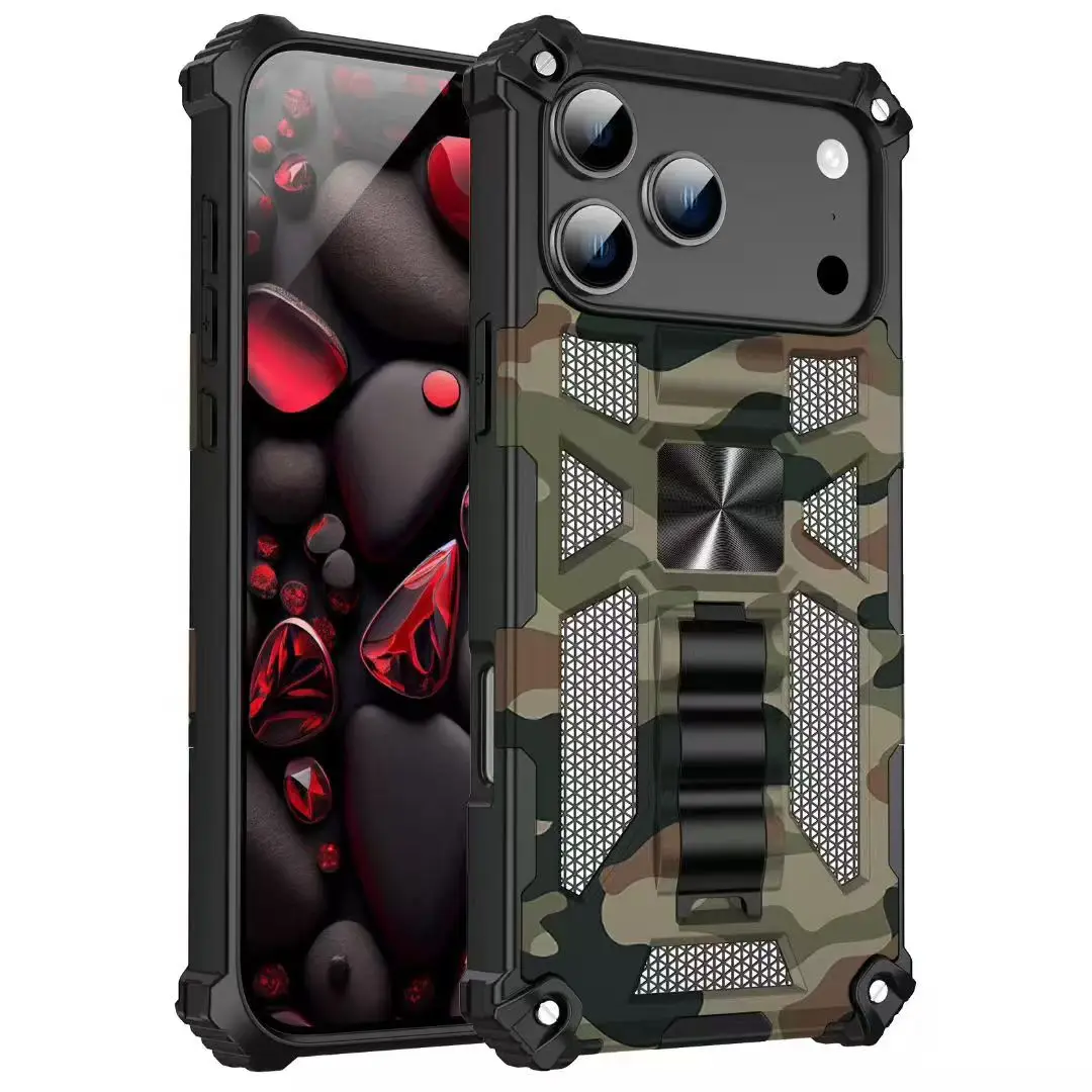 Air Hybrid Armor Military Grade Camouflage Case with Built-in Kickstand