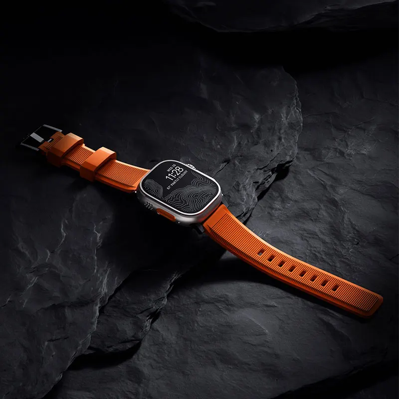 Bracelet en silicone souple pour Apple Watch, Ultra Band, Bracelet dehors en caoutchouc, Correa iWatch Series 8, 7, 6, 5, 4 SE, 49mm, 45mm, 44mm, 42mm