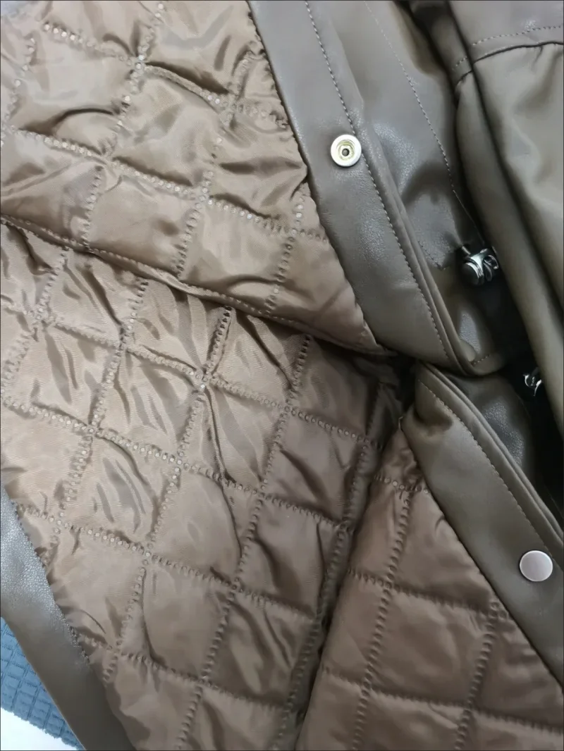 Baby Padded Jacket Winter Thick Warm Pu Coat Girls Lapel Cotton Clothes New Plus Velvet Outerwear Children's Parkas Kid Snowsuit
