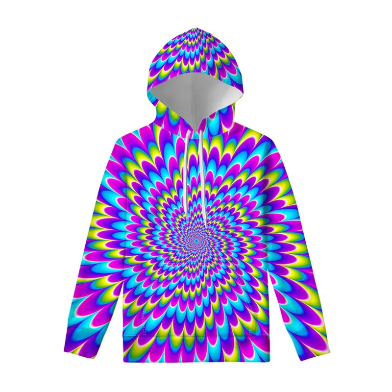 Sudadera con capucha abstracta de Harajuku 2024, sudadera con vórtice visual 3D, sudadera holgada de hip hop de alta calidad, sudaderas con capucha unisex de gran tamaño a la moda