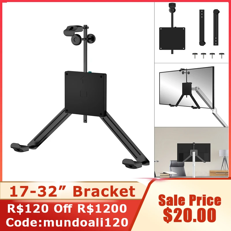 17-32 Inch Desktop LED LCD Monitor Holder Arm Extension VESA Adapter Fixing  Fixed Bracket Display Bracket No Mounting Hole