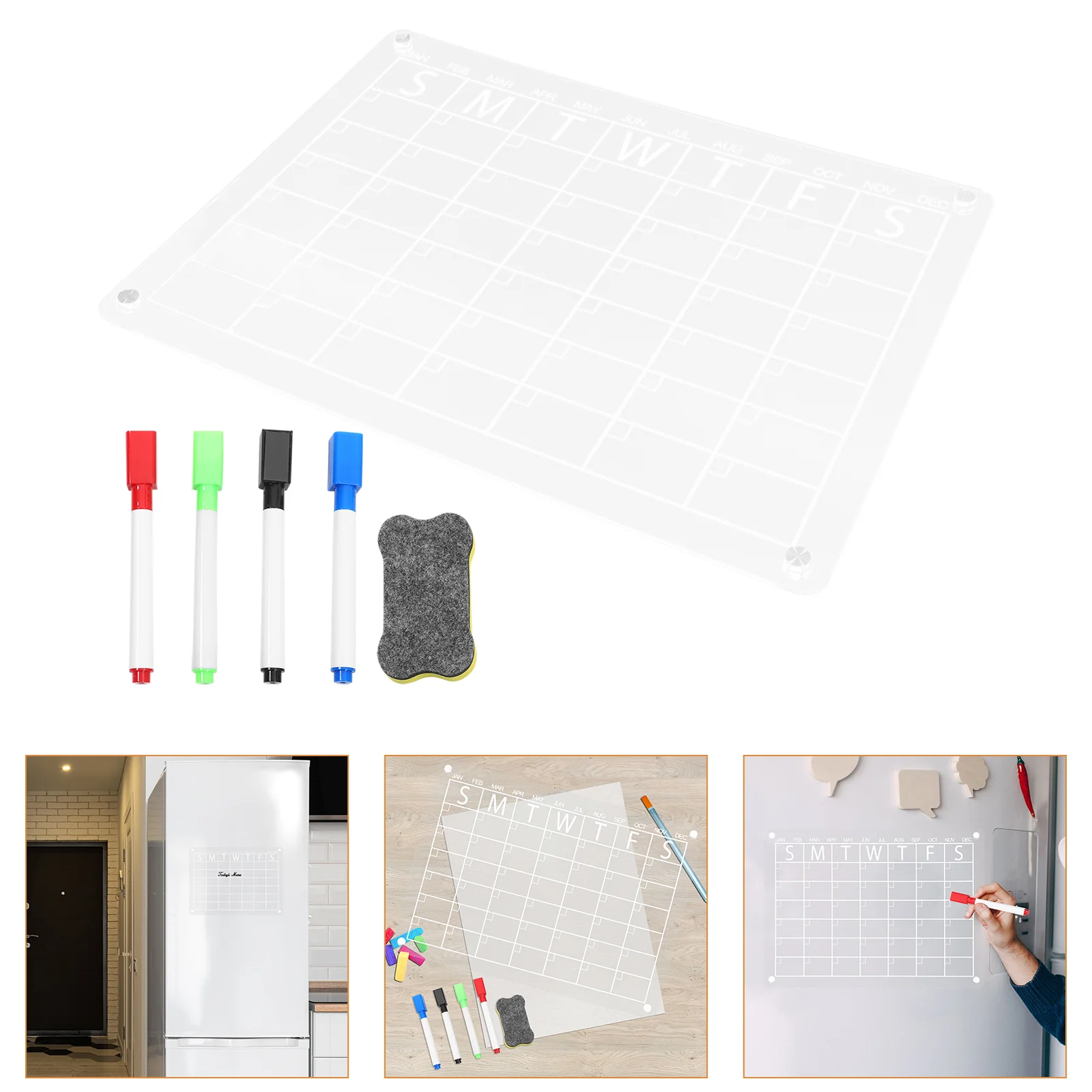 1 Set Acrylic Memo Board Clear Acrylic Board Weekly Plan Dry Erase Board Message Board