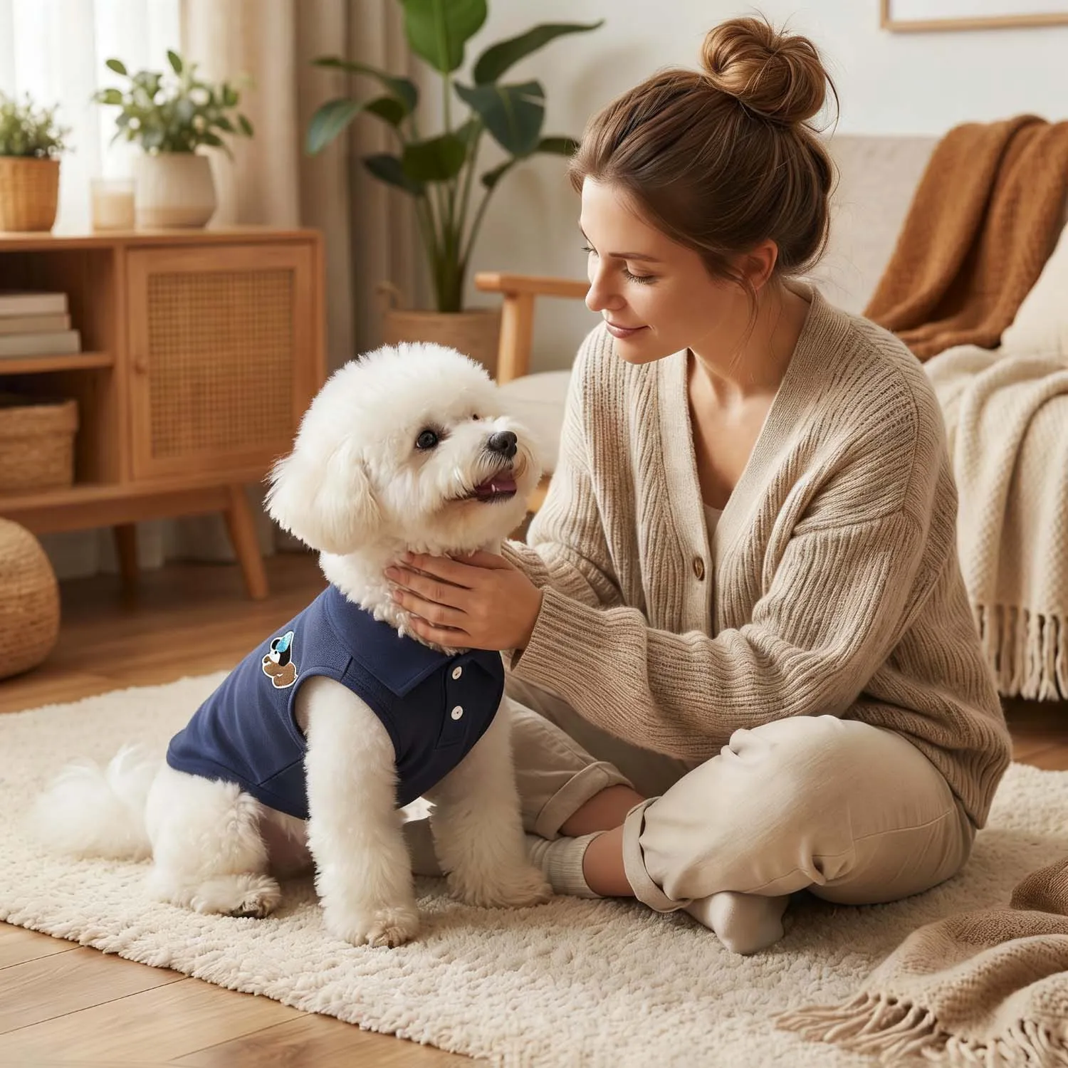 Polo ricamata alla moda per cani, traspirante, senza maniche, abbigliamento per animali domestici di piccola taglia, per passeggiate all'aperto. - Image 6