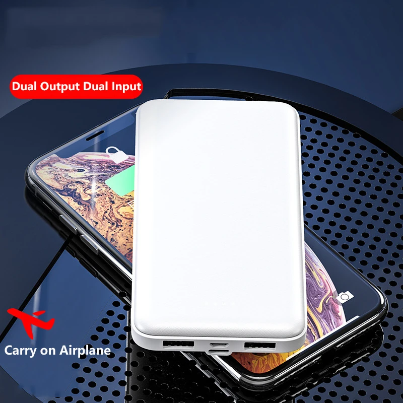 Caricabatterie portatile sottile Power Bank 20000mAh 5V 2A per giacca riscaldata Power Bank per Xiaomi Mi iPhone Aria condizionata Abbigliamento - immagine 4