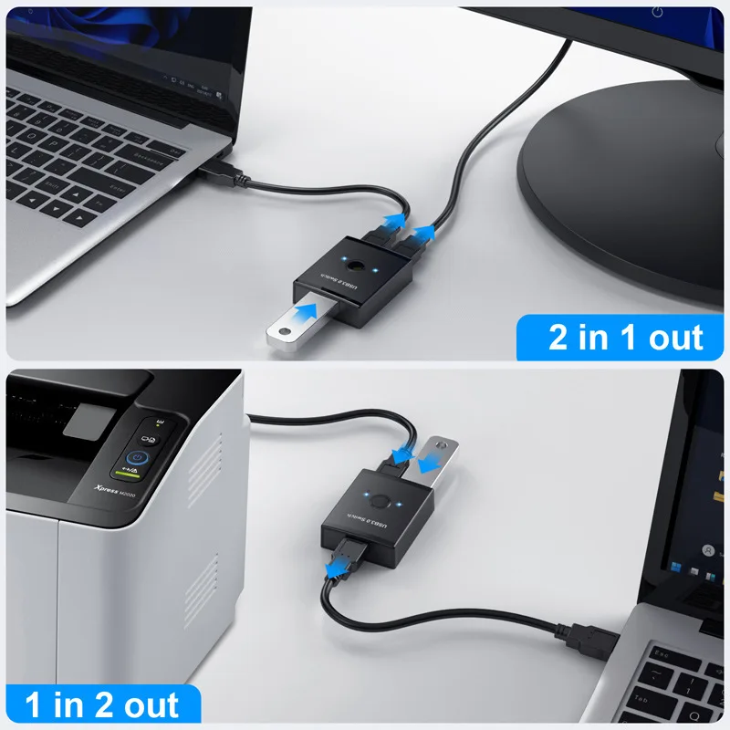 Bidirectional USB 3.0 Switch Hub for Seamless Device Sharing