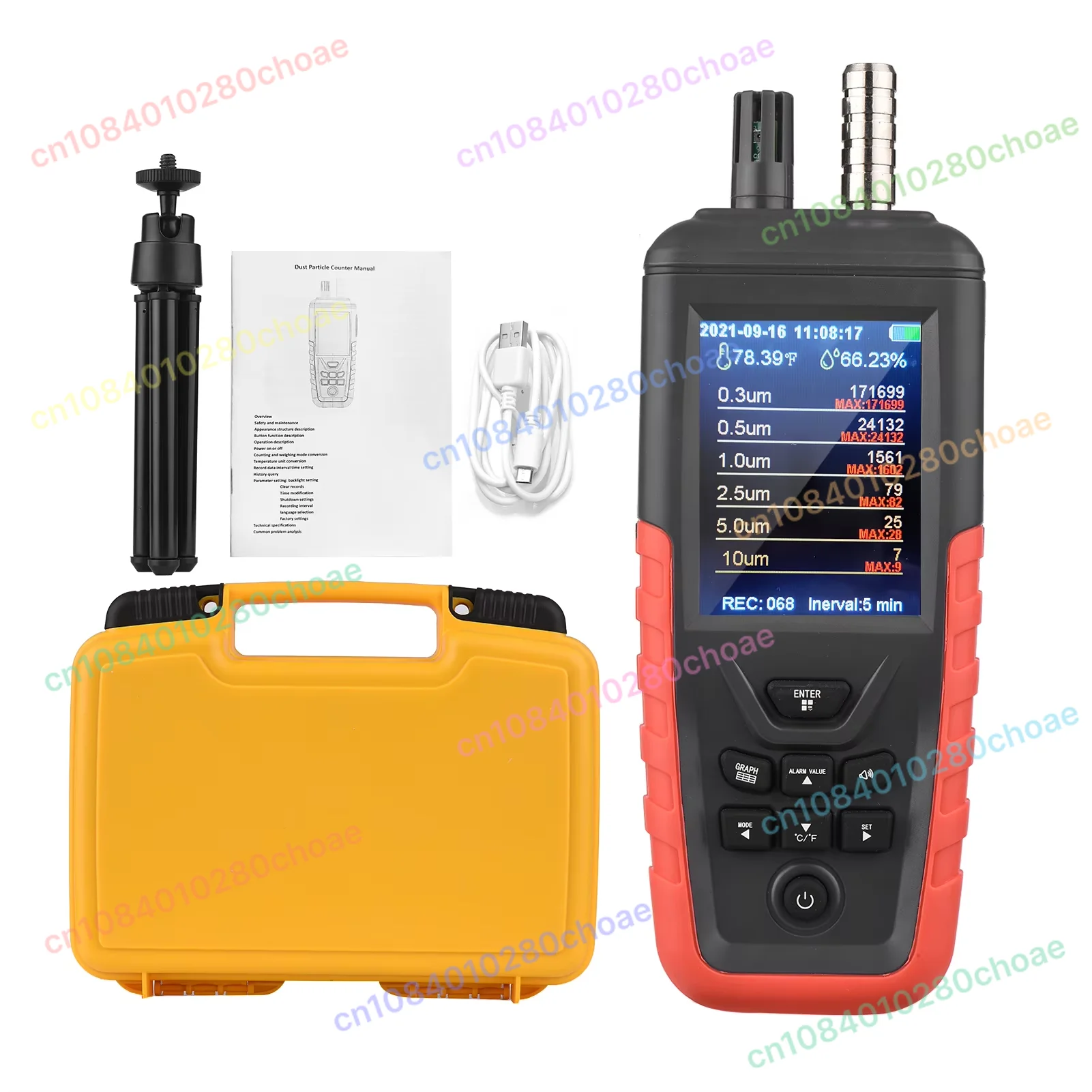 TC8200 Dust particle counter Clean detector Ash dust particles Air quality High