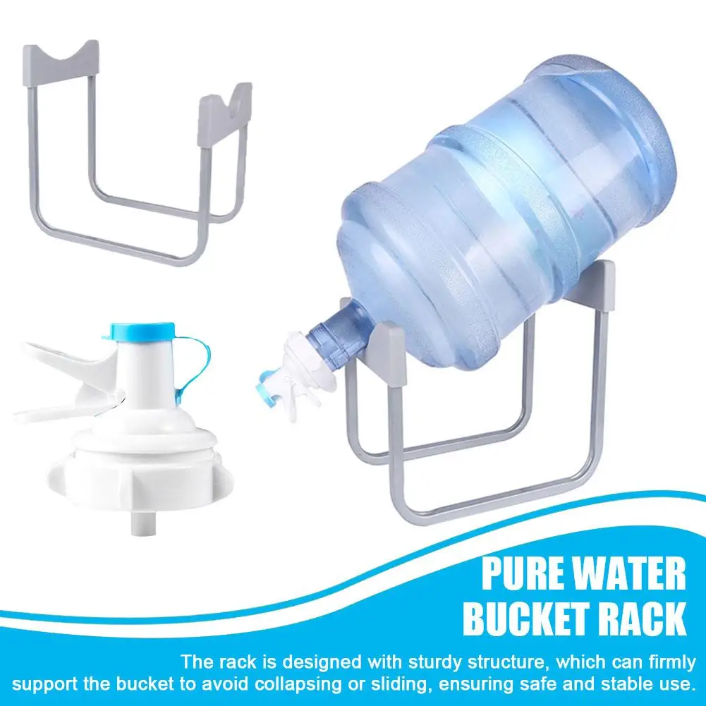 

Purified Water Bucket Rack With Faucet Detachable Anti-slip Flow Water Shelf Faucet Control Dispenser Stand Easily Water B5V3