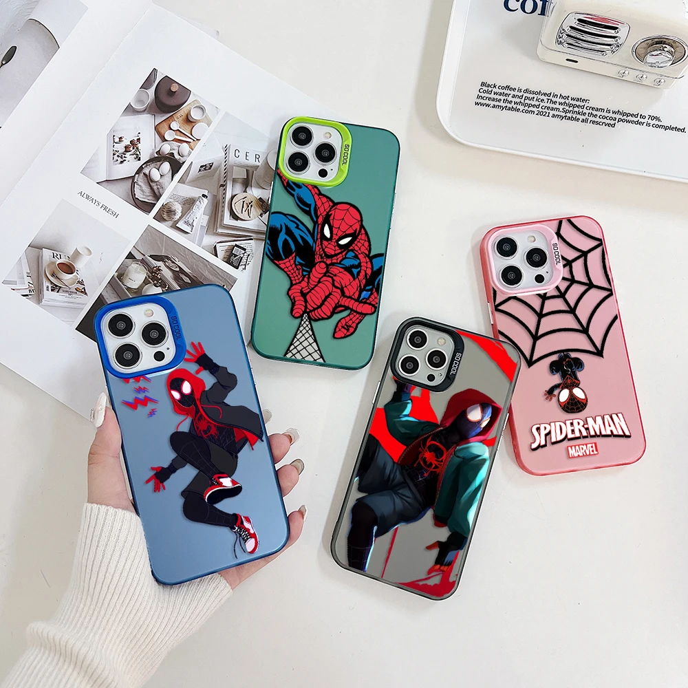 

Marvels Spiders Mans Phone Case for OPPO Realme 5 8 8i 9i 10 11 Pro C12 C15 C20 C21Y C31 C33 C35 C53 C55 5G Hard PC Cover