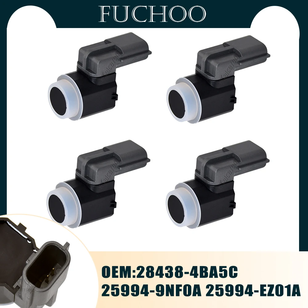 4PCS For Q50 Q60 QX80 QX60 Upper Front Lower Grille Sensor Nissan Titan 28438 4BA5C Front Bumper