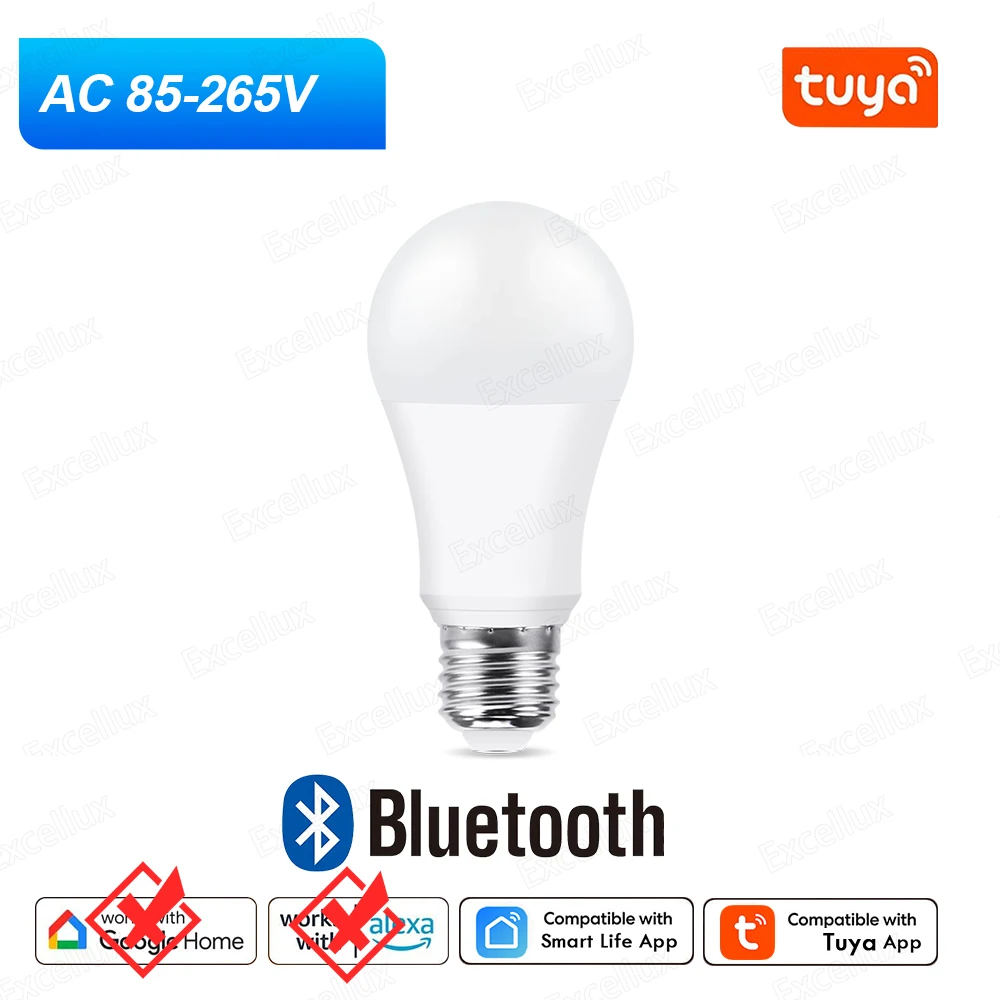 ตัวเลือกสินค้า หลอดไฟอัจฉริยะ Tuya E27 ควบคุมผ่านแอพ ปรับสีได้ รองรับ Alexa & Google