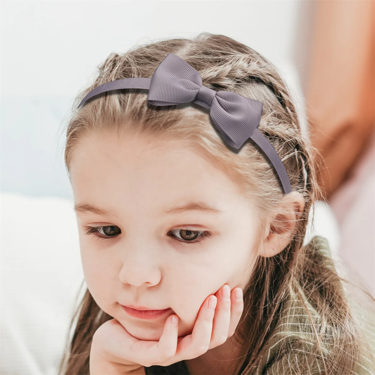 Kids Grosgrain Ribbon Hair Bows - 3 Inch Headbands for Girls