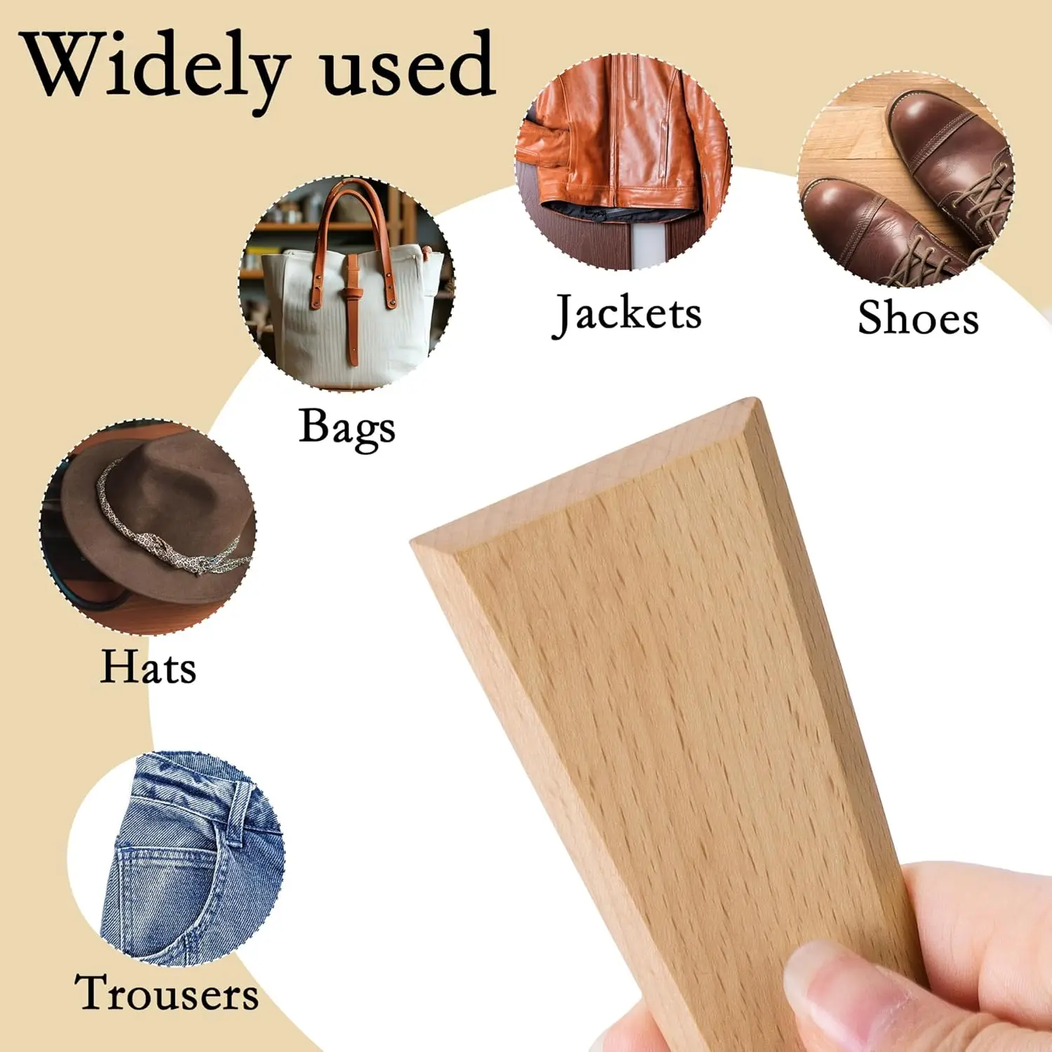 Description Picture 3 of itemWaxed Canvas Smoothing Tool - Wooden Waxing Tool for Even Application - Portable Leather Care Kit for Boots, Zippers, and Seams