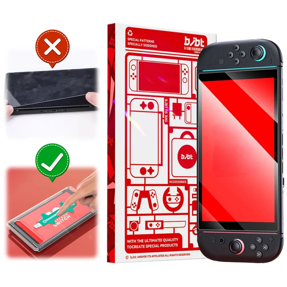 For Nintendo for Switch 2 Tempered Glass Screen Protector Films Anti-Scratch Screen Tempered Film Tempered Glass Protective Film