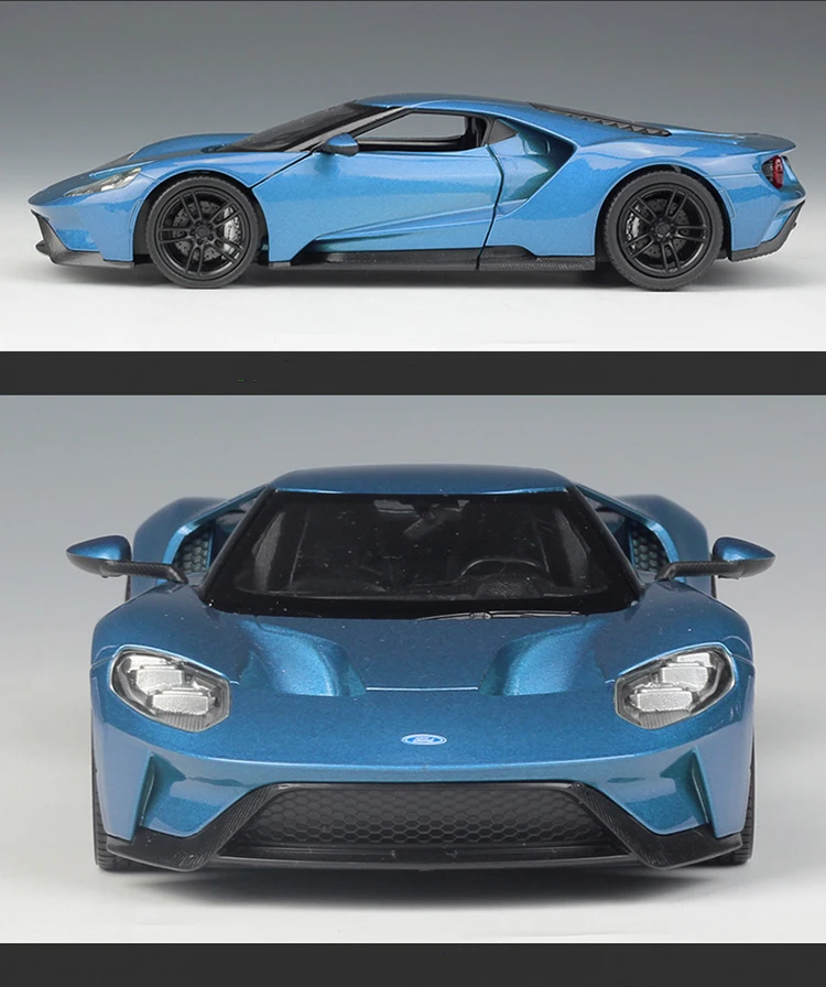 12-フォードgt 2017合金車モデル,ダイキャストメタル,おもちゃ