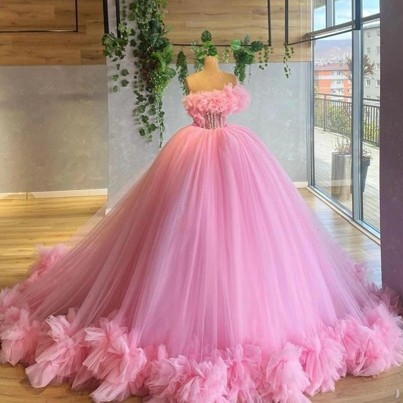 AngelsbridepPinkLaceUpBackBallGown15YearOldDressForYoung