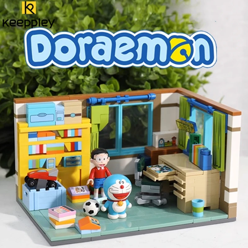 

Keeppley Doraemon Building Blocks Nobita Nobi's Room Model Children's Toys Kawaii Birthday Gift Kawaii Anime Peripherals