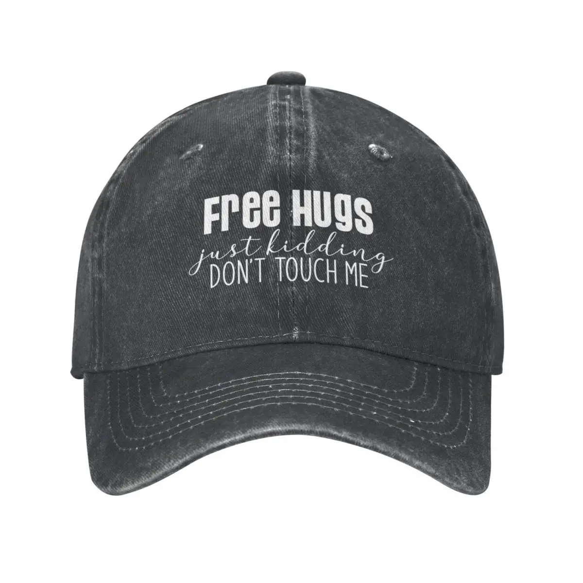 

Free Hugs Just Kidding Don't Touch Me Shirt, Sarcastic T Shirts Cowboy Hat Anime Hat Woman Hats Men'S