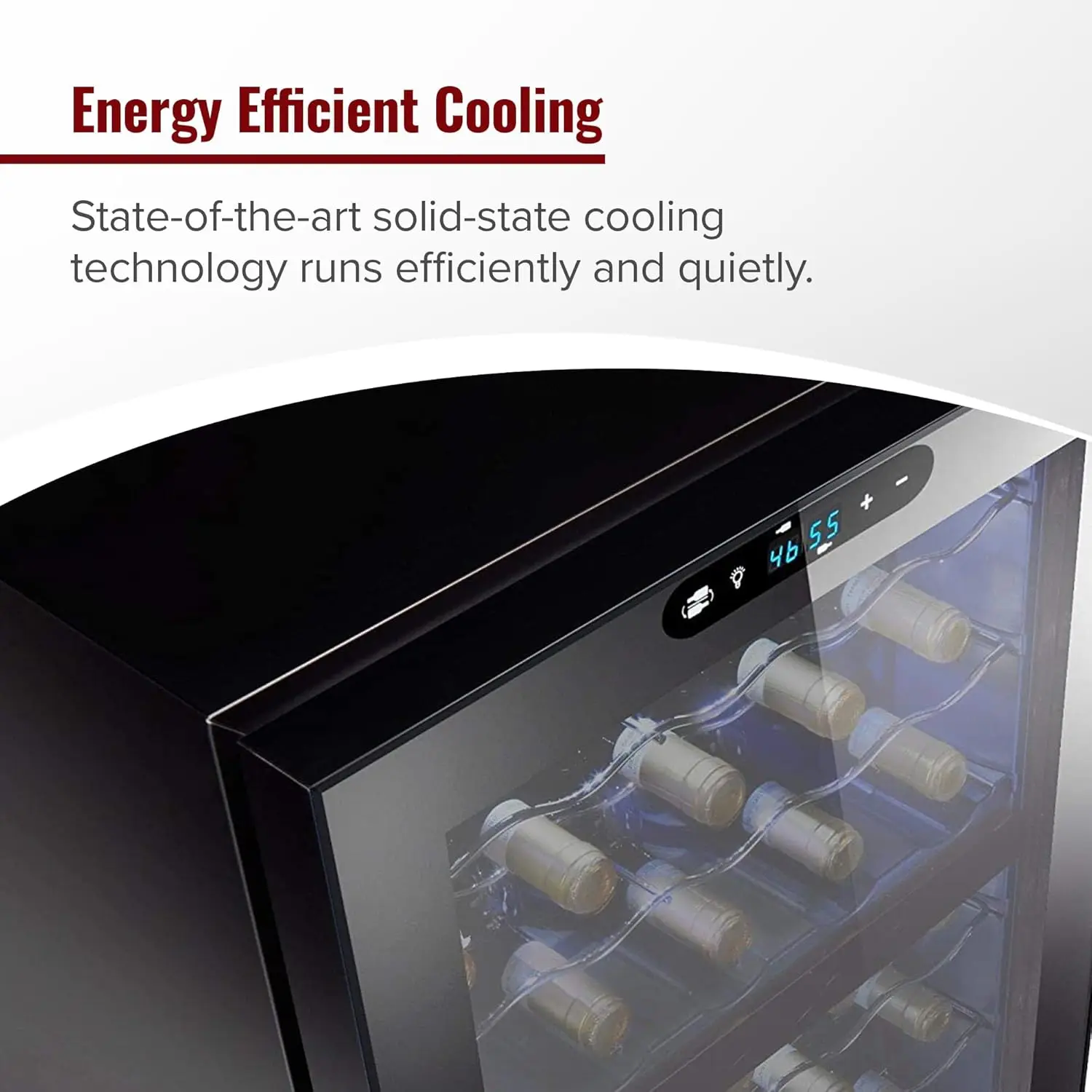 Enthusiast 32-Bottle Dual Zone MAX Compressor Wine Cooler - Freestanding Refrigerator with Split Storage & Temperature, Digital 5