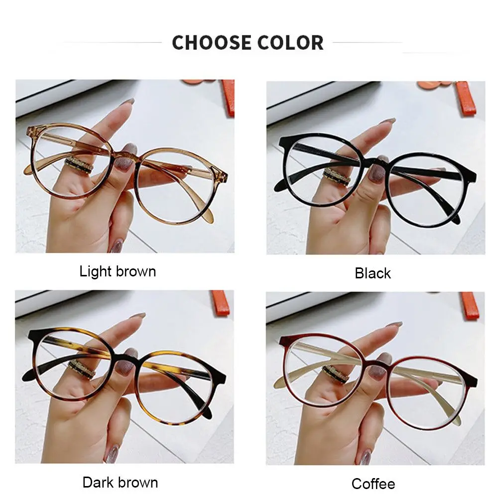 Fashion Myopia Glasses For Women Men Optical Spectacles Vision Care Eyeglasses Round Frame Eyewear - 4