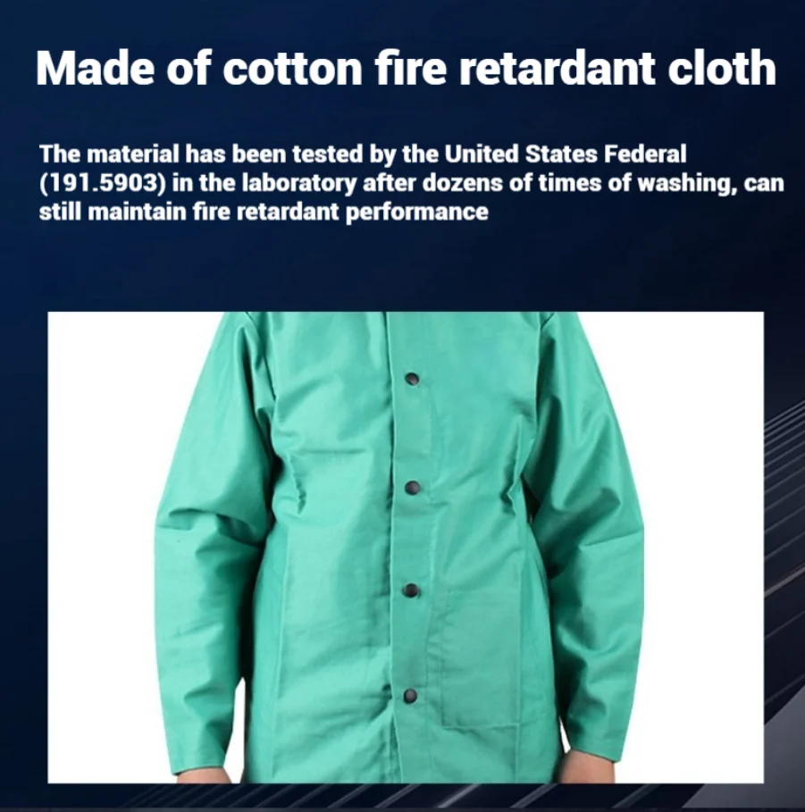 Cotton FR Flame Retardant Coverall Fireproof Workwear Jackets With Protective Welder Trousers Heat Resistance Safety Shirts
