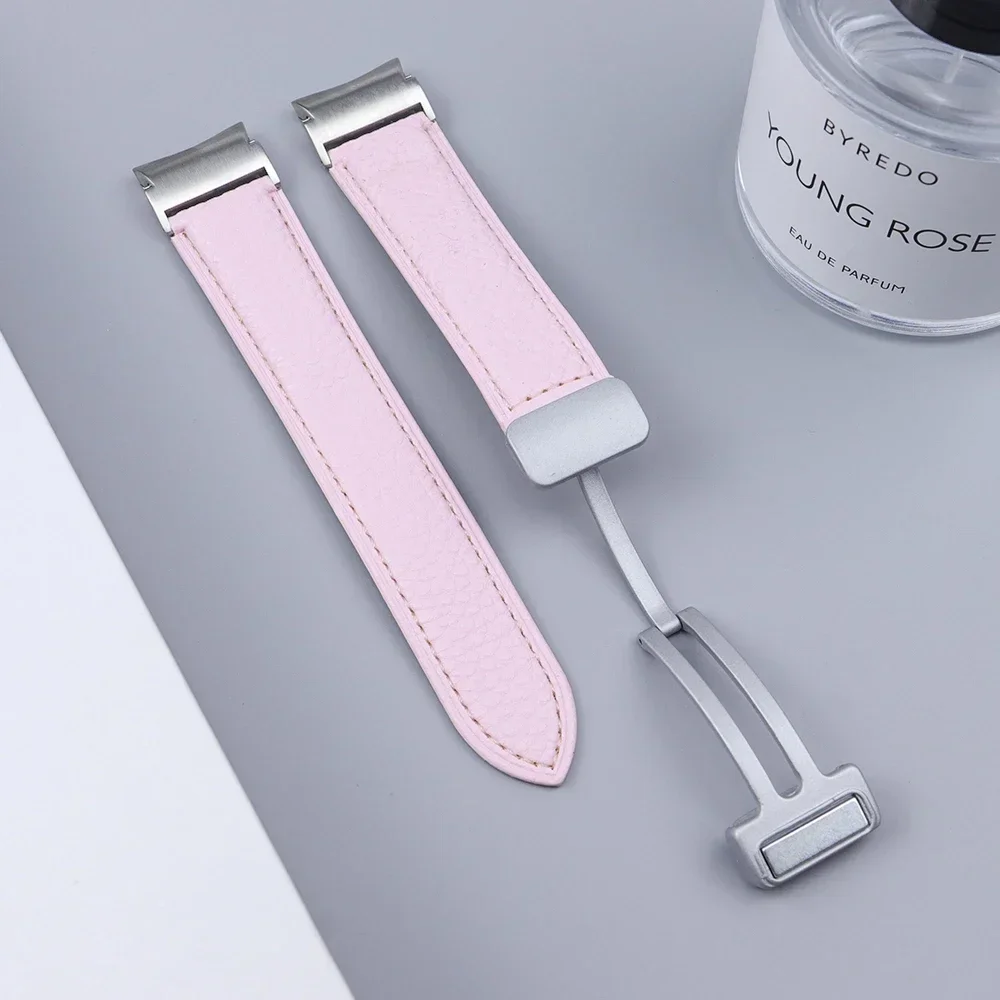 Premium No-Gaps Leather Band with Magnetic Buckle Strap