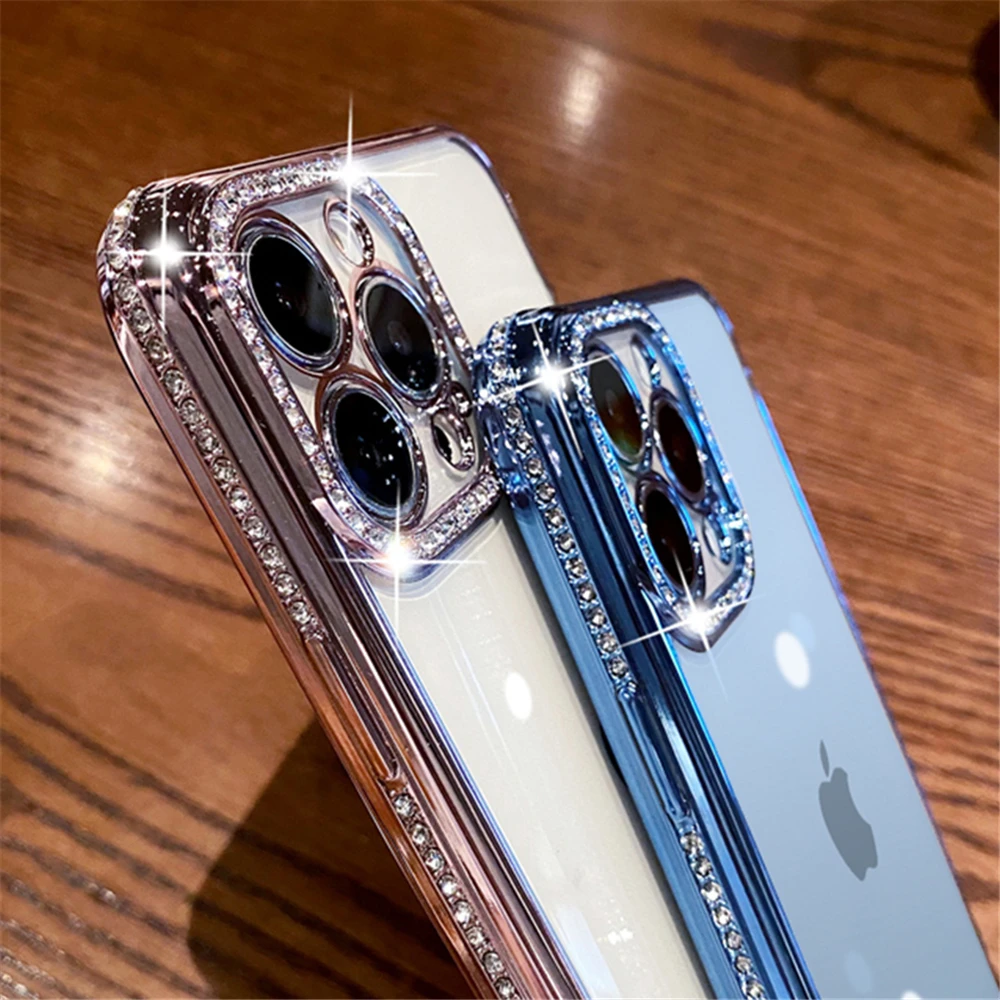 Custodia Posteriore Di Lusso Crystal AB Iridescent BLING Per IPhone 17 16 15 14 13 12 Air Pro Max Plus Realizzata Con Cristalli Swarovski, Cover Posteriore Con Strass - Italia - Foto 2