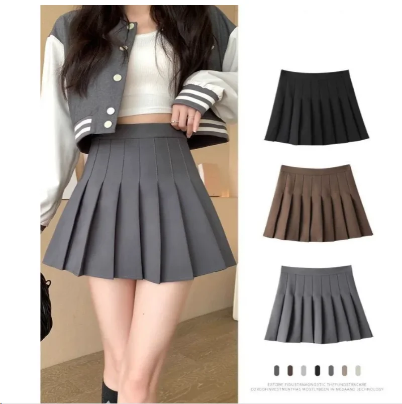 Women Mini Skirts Japanese School High Waist Kawaii Cute Plaid Skirt Uniform Harajuku New Pleated