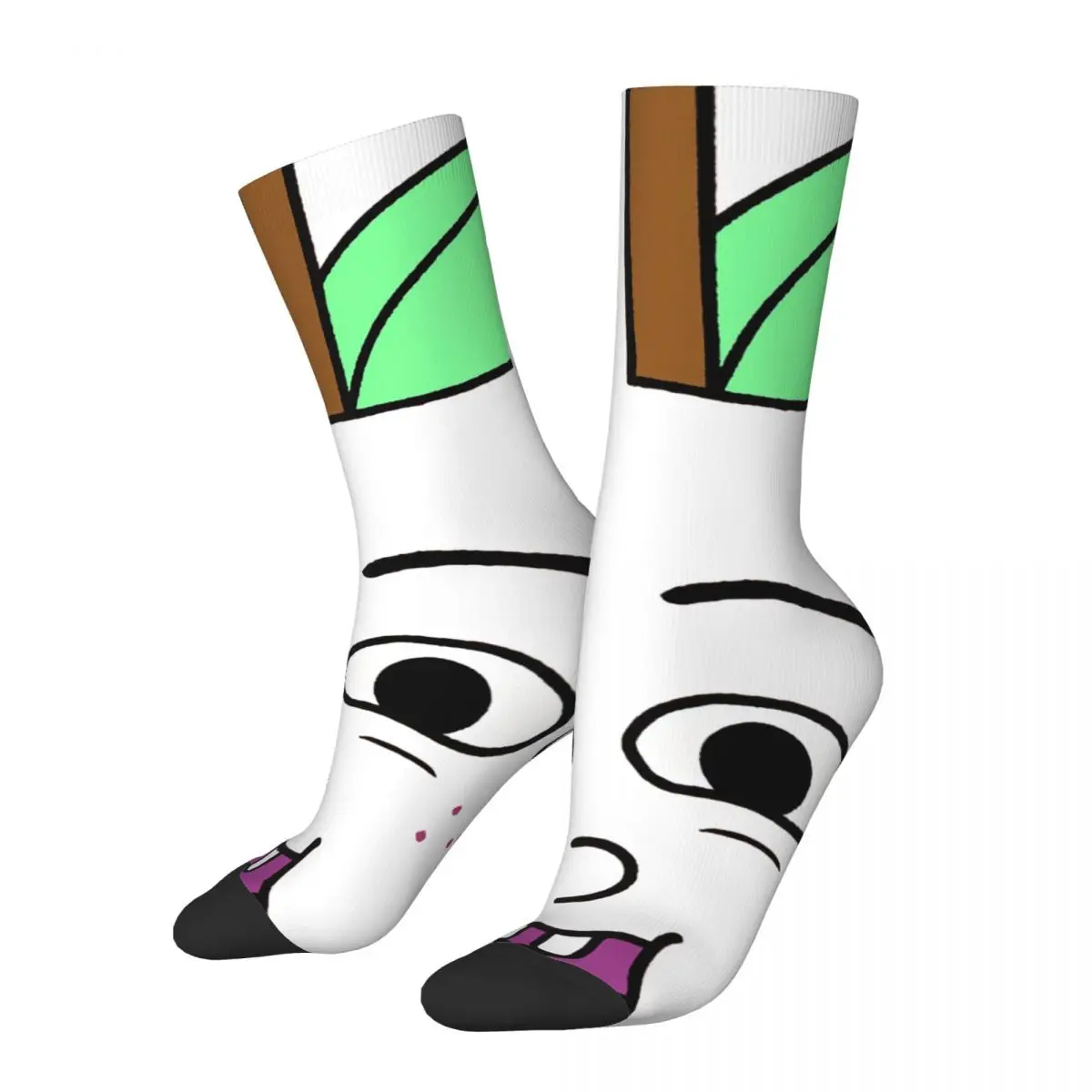 

Funny Crazy compression Fun Sock for Men Hip Hop Harajuku Apple And Onion Happy Quality Pattern Printed Boys Crew Sock Casual