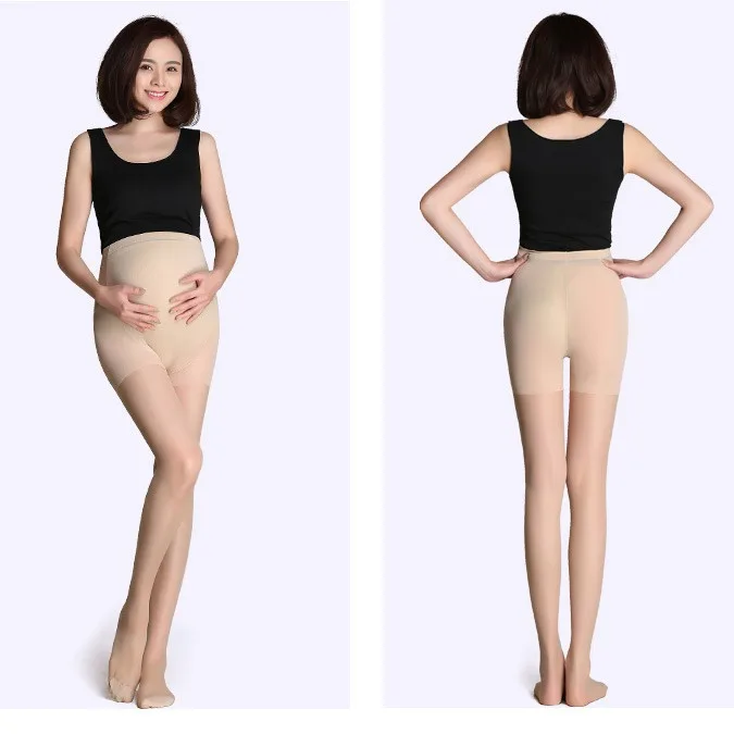 Pregnant Women's Pantyhose Support Can Be Adjusted Thin Pantyhose Female Summer Ultra-thin Anti-hook Silk Large Size Flesh Color 3