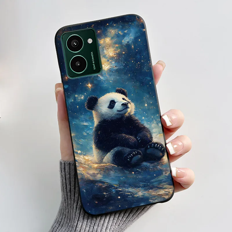Aesthetic Cute Cat Astronaut Black Matte Soft TPU Shockproof Phone Case