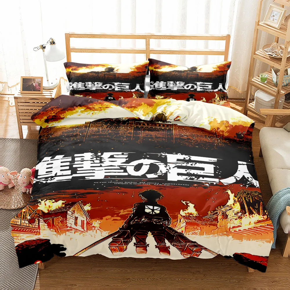 2023 New Titan Attack  Duvet Cover Set King Queen Double Full Twin Single Size Bed Linen Set 6