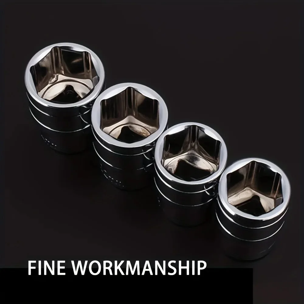 10-Piece Socket Wrench Set 1/2-inch Hex Socket Ratchet Handle and Offset Handle Mechanical Tool Set