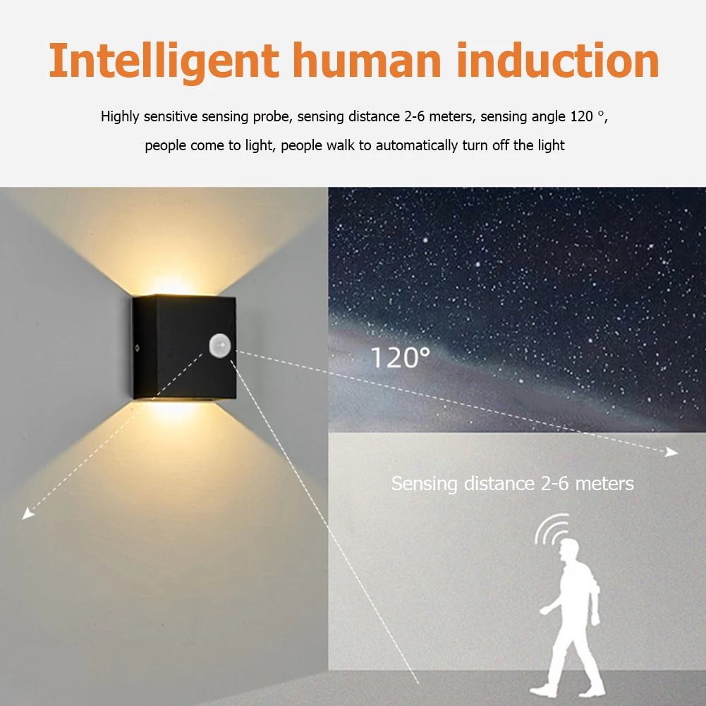 Motion Sensor LED Wall Lamp IP65 Waterproof Aluminum Sconce Light AC85-265V 7W 12W Outdoor and Indoor motion sensor light,led light,led wall lamp,wall light