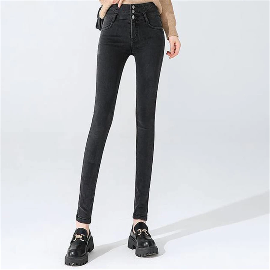 High Waist Skinny Pencil Jeans | Korean Streetwear Slim Denim Pants | Lift Hips Vaqueros for Women