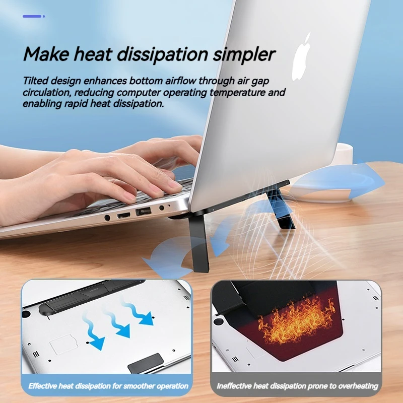 노트북 스탠드 데스크탑 높이 조절 가능 스탠드 접이식 및 휴대용 아이패드 지원 브래킷용 특수 플랫 플레이트
