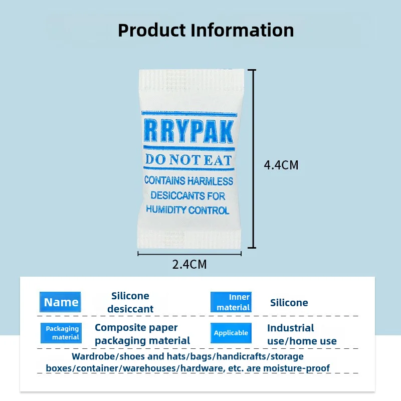 1.5g 500 Package Transparent Particles Silica Gel Desiccant Furniture Clothing Industry Moisture-proof Beads No Gauze Moistur