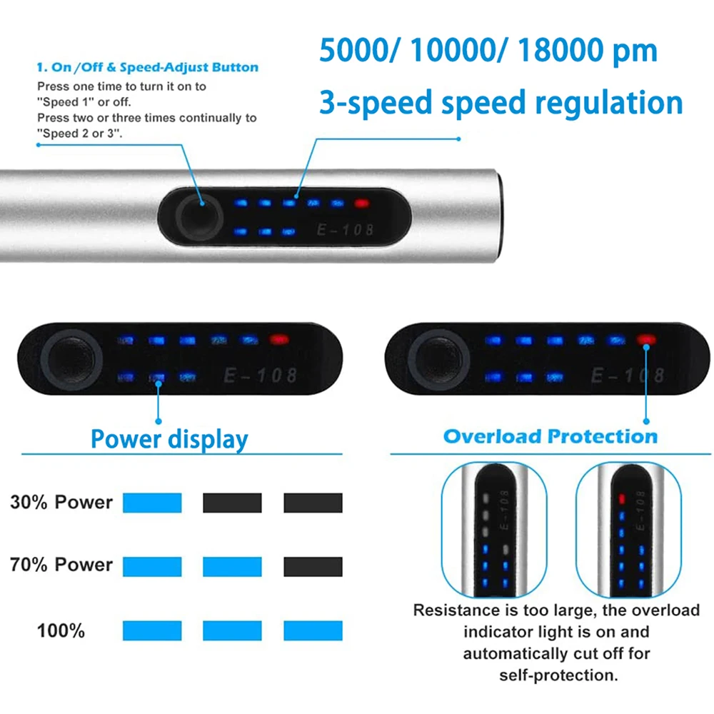 Mini Cordless USB Engraving Pen – 58/74/83pcs Electric Etching Rotary Tool Kit 4