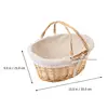 Gift Flower Girl Basket For Kids Woven Wicker Flower Picnic Gift Flower Girl Basket For Kidss Storage Wedding Girl Willow 6