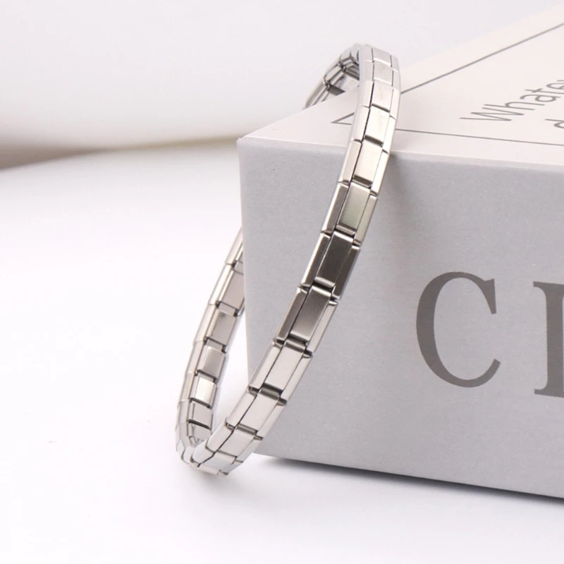 Starter Charm Bracelet 5/9/12mm Italian Starting at 18 Links For Men Women Wrist Punk Stainless Steel Modular Links stainless steel bracelet