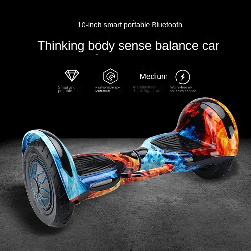 Children's Adult Walking Two-wheel Electric Balance Scooter 10 Inch Bluetooth Portable Glare Tire Marquee Self Balance Scooter