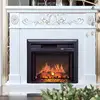 220V 1800W Household Wall-mounted Heater 3D Simulated Flame Electronic Decorative Fireplace with Remote Control Embedded Heater 2