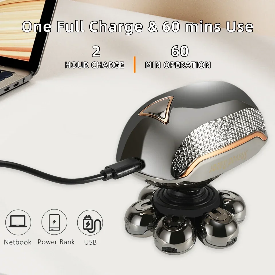 NEW Shaver For Men 7D Independently 7 Cutter Floating Head Waterproof Electric Razor Multifunction USB Charge Trimmer Men 5