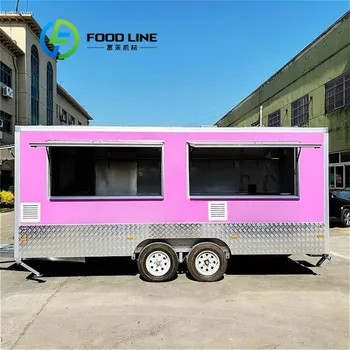 Rimorchio per Alimenti Professionale, Food Truck, Carrello Mobile per Concessioni, Stand per Catering all'Aperto, Attrezzatura per Venditori Ambulanti ad Alta Efficienza