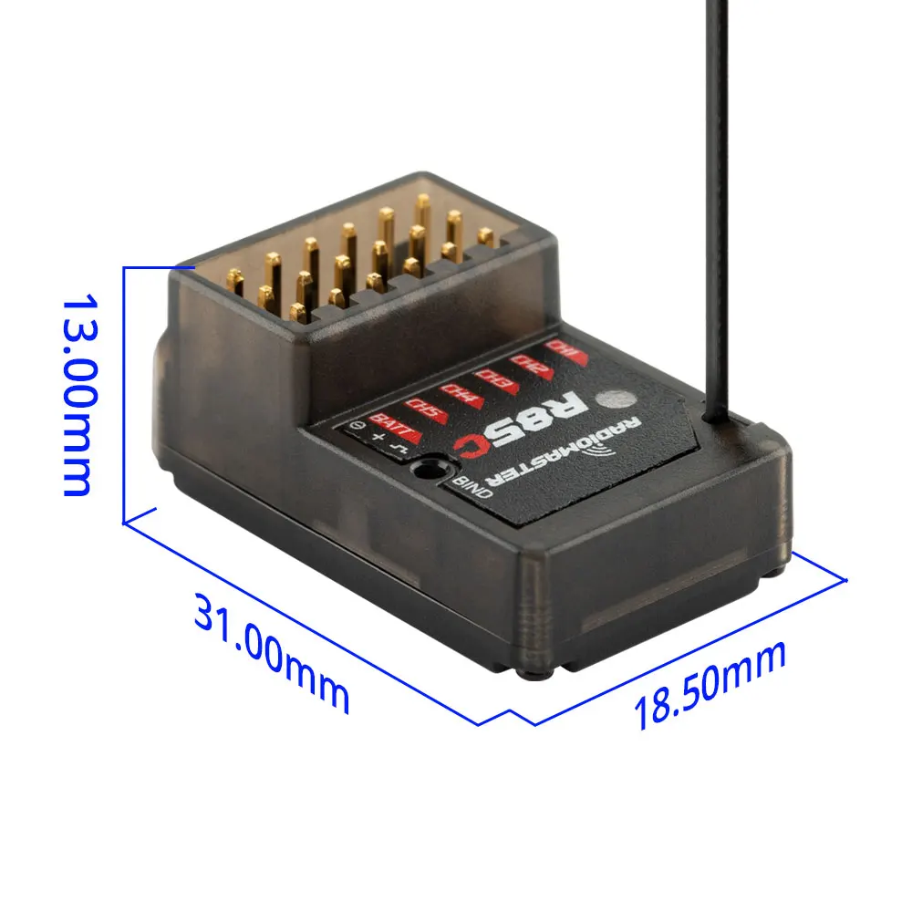 RadioMaster R85C 5ch 2.4GHz 4in1Multi-protocol PWM Receiver External Antenna 2